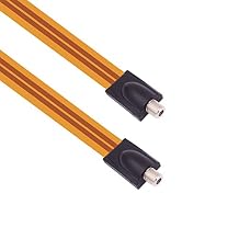 Fancasee RG6 Coaxial Cable, Ultra-Thin Coax Extension Cable F-Type Female to Female Plug Jack Connector Adapter Cord for Digital TV Aerial Antenna Satellite