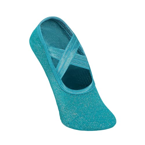 Image of Mint & Oak Pilates Socks with Grips for Women, Ankle Length Non-Slip Yoga Socks, Cotton Ideal For Yoga, Pilates, Gym, Workout, Cute Women's Gift
