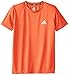adidas Big Boys' Essential Climalite Tee, Solar Red, Large