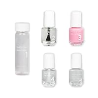 Vista 9 de Dazzle Dry Mini Kit Sistema de 4 Pasos - Encanto Atractivo - Un rosa pálido con un acabado cremoso. Crema de cobertura completa.