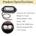 ecocstm 2 PCS White LED License Plate Light, 6-SMD Waterproof Tag Lights, 12V-24V DC Lamp Taillight, Step Courtesy Light Dome Cargo Lights for Truck SUV Van RV Trailer