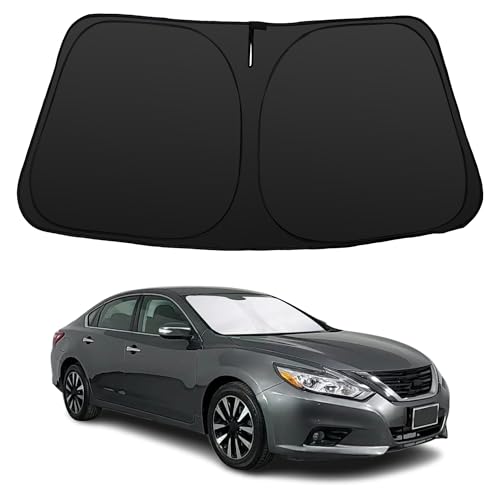 Image of Windshield Sun Shade for 2013-2018 Altima Sedan | Foldable, Full covered for windshield, Block UV Rays, Heat Reduction, Easy to install, Keeps Car Cooler
