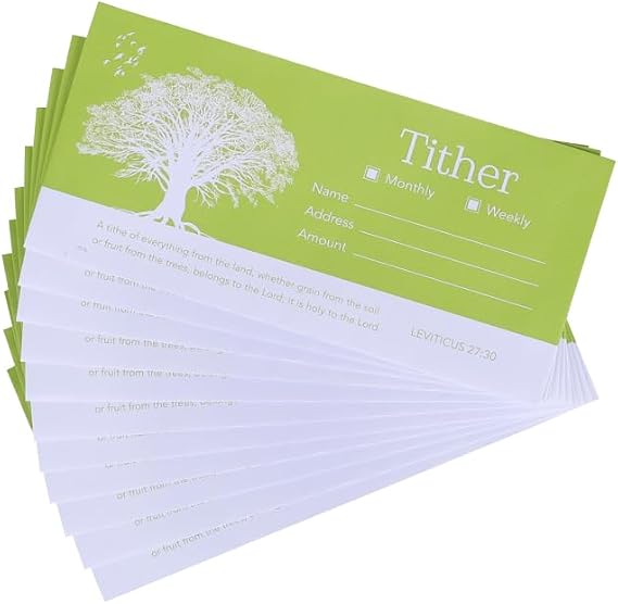 Church Envelopes for Tithe and Offering Church Offering Envelopes - Cash Envelopes For Tithes And Offering Pack of 100 - Swanson Christian Products (Tither Leviticus, 100, Pack)