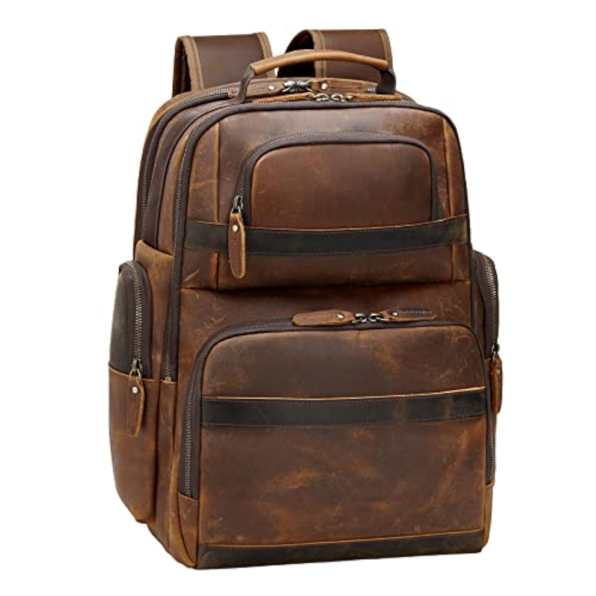 Men's Leather Backpack for 14 & 15.6 Inch Laptops