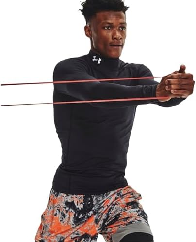 Under Armour Men's ColdGear Armour Compression Mock , Black (001)/White, Medium - 3