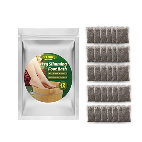 Bain de pieds au gingembre contre les jambes gonflées et pour le soin des pieds - 30 sachets