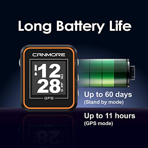 CANMORE H-300 Handheld Golf GPS - Essential Golf Course Data and Score Sheet - Minimalist & User Friendly - 38,000+ Free Courses Worldwide and Growing - 4ATM Waterproof - 1-Year Warranty (Orange)