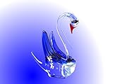 Viel Freude an Ihrem Einkauf. Schwan aus Glas, Glastier, Glasfigur, neu, Lauscha, Handarbeit
