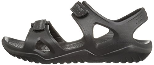 Sandália, Crocs, Swiftwater River, Black/Black, 38, Adulto Unissex