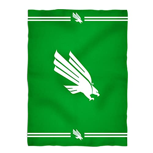 Vive La Fete College Blanket, Officially Licensed North Texas Mean Green, Warm & Lightweight Throw Measuring 40" X 58" from