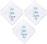 W&F GIFT Bridesmaid Gift For Wedding Handkerchief | No Ugly Crying Embroidered Handkerchief | Weddin