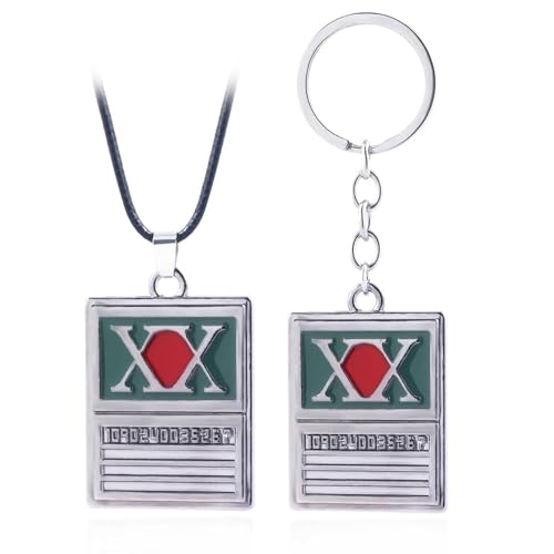 Image of FunBoat HUNTER x HUNTER Themed Hunter License Keychain - HxH Killua GON Anime Cosplay Chain - Gifts for Kids Girls Teens Women Men, Gon Freecss License Set - 1, One size