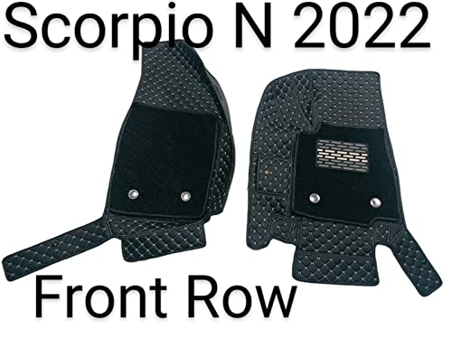 Image of Scorpio N 2022 7D Prime Mats (Black with Silver) +Free Scorpio N Car TPU Key Cover Worth Rs.390