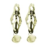Nipple Clamps Clip for Women Body Clamps with Bell Clip for Women Men Weighted Balls Bodies Ring Bodies Chain Non-Piercing Body Jewelry (Bell Gold)