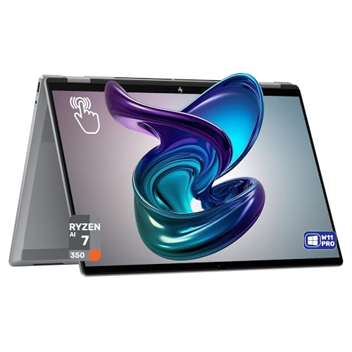 HP OmniBook X Flip 2-in-1 Copilot+ �m�[�g�p�\�R�� AMD Ryzen AI 7-350 24GB LPDDR5x RAM 1TB PCIe SSD 16�C���` 2K (1920x1200) �^�b�`�X�N���[�� AMD Ra