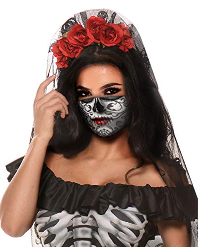Horror-Shop Tag des Todes Sugar Skull Alltagsmaske für Frauen