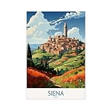 Siena Leinwand-Poster, Schlafzimmerdekoration, Landschaft, 