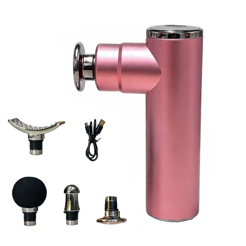 Mini pistolet de massage à percussion portable avec 4 têtes pour la récupération des tissus profonds