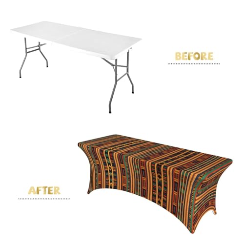 Nappe extensible sans pli pour table 1,8 m housse imprimé africain