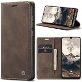 Wusbulk Cover per iPhone 5/5S/SE 2016, Cover in Pelle PU Portafoglio Flip Magnetica, Supporto, Slot Carte, Antiurto Libro Custodia per iPhone 5/5S/SE 2016, Caffè