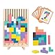 3 in1 Wooden Blocks Puzzle Tetris Holzspiel - Quiet Holzpuzzle Indoor Tetris Spiel, Outdoor Blöcke Smart Games, Sensory Play des Jahres, Memory Für Senioren, Demenz BeschäFtigung, IQ Toys Für Kinder