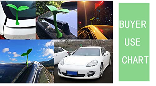 Funny Bean Sprouts/Snail Tentacle/Devil Horn Car Stickers,Car Roof Decoration 3D Car Sticker Creative Anti-Collision Protector Universal Fit (1 Pcs Bean Sprout) #TOP3
