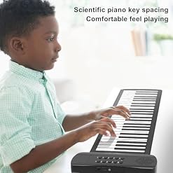 Piano Enroulable, Instrument de Musique électronique Portable 61 Touches avec Audio intégré, Piano électronique Rechargeable, klaxon de Clavier en Silicone, Instruments de Musique - Les Beatles, Paul McCartney, John Lennon, RIngo Starr, George Harrison Piano Enroulable, Instrument de Musique électronique Portable 61 Touches avec Audio intégré, Piano électronique Rechargeable, klaxon de Clavier en Silicone, Instruments de Musique – Image 2