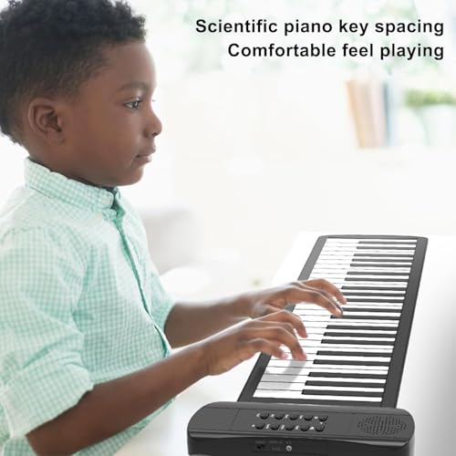 Piano Enroulable, Instrument de Musique électronique Portable 61 Touches avec Audio intégré, Piano électronique Rechargeable, klaxon de Clavier en Silicone, Instruments de Musique - Les Beatles, Paul McCartney, John Lennon, RIngo Starr, George Harrison Piano Enroulable, Instrument de Musique électronique Portable 61 Touches avec Audio intégré, Piano électronique Rechargeable, klaxon de Clavier en Silicone, Instruments de Musique – Image 3