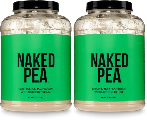 Image of NAKED Pea - 5LB 100% Pea Protein Powder from North American Farms - Unflavored Vegan Pea Protein Isolate - NSF Certified, Plant Protein Powder, Easy to Digest - 76 Servings (Pack of 2)