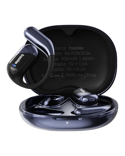 Fone de ouvido Bluetooth, Basike Ba-FON303A OWS Fone sem Fio(Azul)