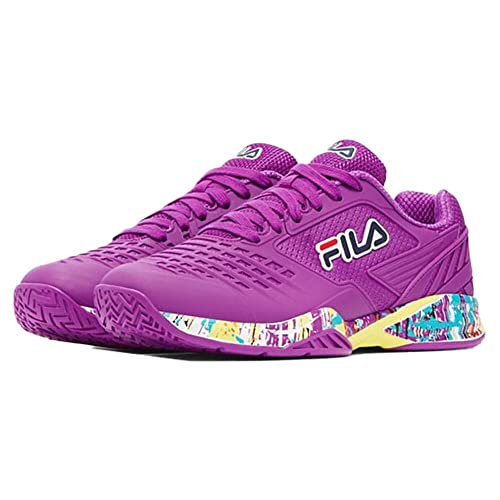 Fila Women`s Axilus 2 Energized Tennis Shoes Purple Cactus Flower and White, 7.5 B(M) US2
