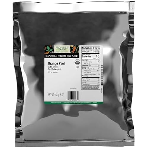 Frontier Co-op Organic Bulk Orange Peel, 1 lb