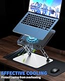 SOUNDANCE Laptop Cooling Pad with Upgrade Low-Noise Fan and 3.0 USB Hubs, Ventilated Laptop Cooler Prevent Overheating, Adjustable Ergonomic Laptop Stand Support Up to 16” Gaming Notebook Computer - Image 2