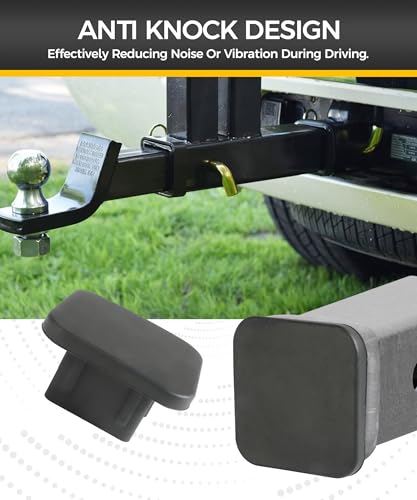 UBOG Hitch Cover,Car Accessories Trailer Hitch Covers,Tow Hitch Covers,2 Inch Receiver Hitch Cover,Rubber Heavy Duty Trailer Hitch Tube Cover Plug,Suitable for Most Cars Trucks ATV (Black) - Thumbnail 6