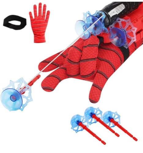 MIP INTERNATIONAL® Spider Web Shooters Toy for Kids – Hero Launcher Wrist Toy Set | Fun & Educational | Sticky Wall Soft Bomb for Cosplay & Interactiv