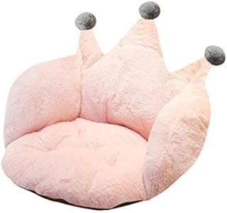 Armchair Seat Cushion Cute Crown Chair Back Seat Cushion Indoor Office Chair Pad Tufted Sitting Cushion Seat Support Relieves Outdoor Garden Sofa Wheelchair Chair Cushion Bedroom Nursery Seat Pad