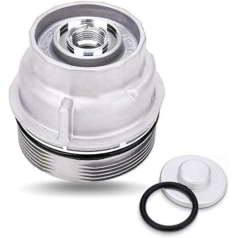 15620-31060 Oil Filter Housing Cap Assembly for Toyota Tundra Rav4 4Runner Camry Highlander Tacoma Avalon Sienna Venza Lexus RX350 Oil Filter Housing with Oil Plug Replace 1562031060 15643-31050 Cover