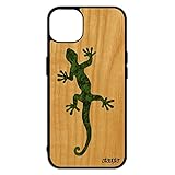 Coque pour Apple iPhone 14 en bois et silicone.