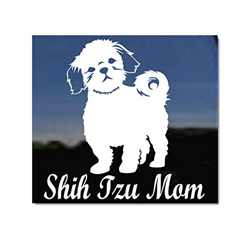 Shih Tzu Mom Dog Auto Vinyl Window Decal Sticker