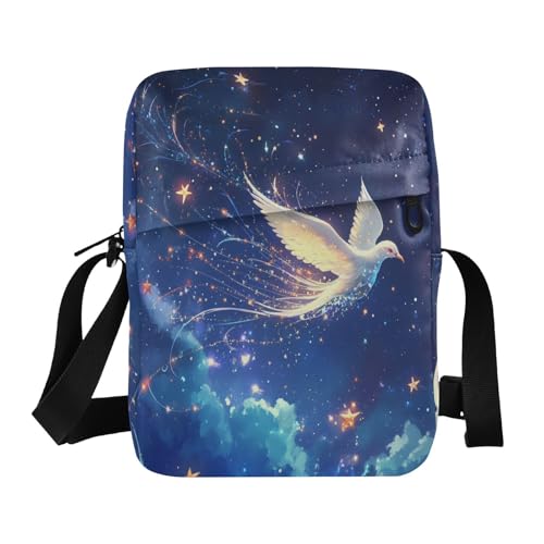 Aesthetic Beauty Birds mens messenger bag men's shoulder bag Casual Womens Purse Adjustable Strap for Travel work