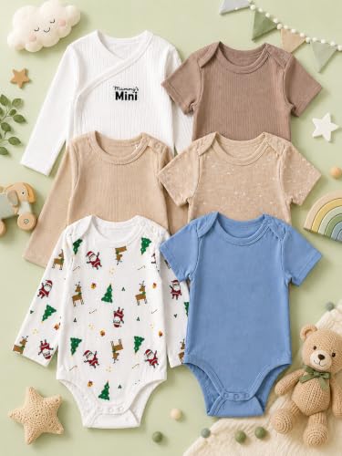 Image of TuddyBuddy 100% Cotton Multi Color Romper /Bodysuit /Onesies for Baby Boys & Baby Girls