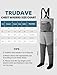 Trudave Fishing Waders, Waterproof Chest Waders for Men & Women, Lightweight Fly Fishing Stockingfoot Waders for Hunting