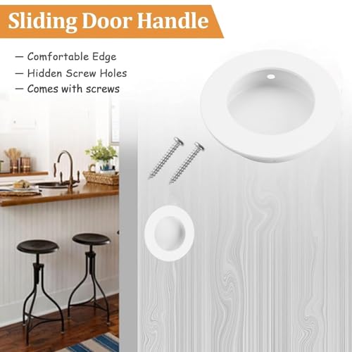 MOROBOR 4pcs White Round Recessed Handle - Image 4