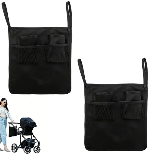 Hayaww Organisateur Poussette Universel Sac Multifonctionnel pour Landau Filet de Rangement Sacs à provisions Sac Poussette Shopping Accessoires (A)