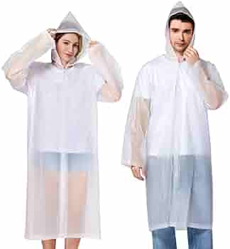 Poncho De Pluie Réutilisable En EVA épais - Taille Unique Pour Homme Et Femme (150-188 Cm) - Capuche Ajustable, Manches élastiques - Léger Et Pliable - Parfait Randonnée, Camping, Voyages