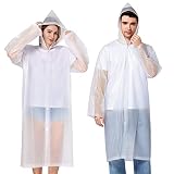 Newbyinn Ponchos de pluie (Lot de 2) en EVA réutilisables pour adultes et enfants...