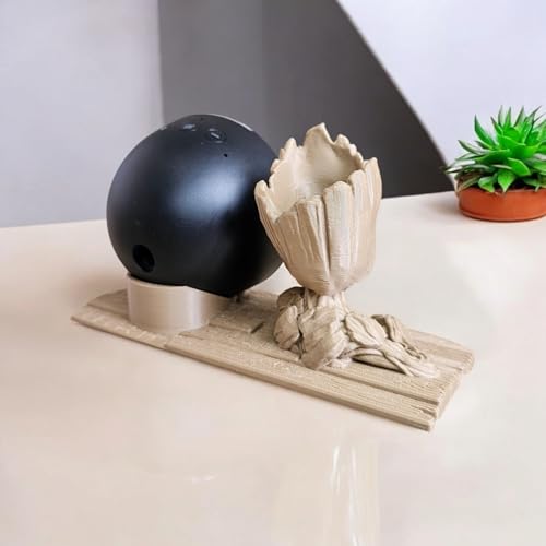 Suporte Alexa Echo POP Groot Guardiões da Galáxia Marvel - Presente, decoração, stand de mesa, Som,