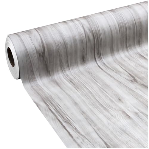 emmevi Suelo de PVC con revestimiento de vinilo en rollo de 30 tamaños para madera, parquet veteado gris, 140 x 500 cm, Dis_B