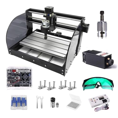 【2-in-1】 CNC Router Machine, GHWMYD Upgraded 3018 Pro-M Engraving Machine, with Offline Control, 20 pcs CNC Router Bits, 3018 CNC Machine Engraver for PCB PVC Wood DIY 【7w Module】 - Image 8