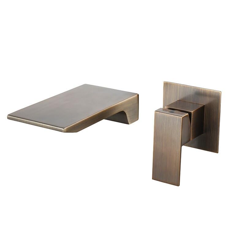 Robinet de lavabo mural en laiton mitigeur cascade finition premium
